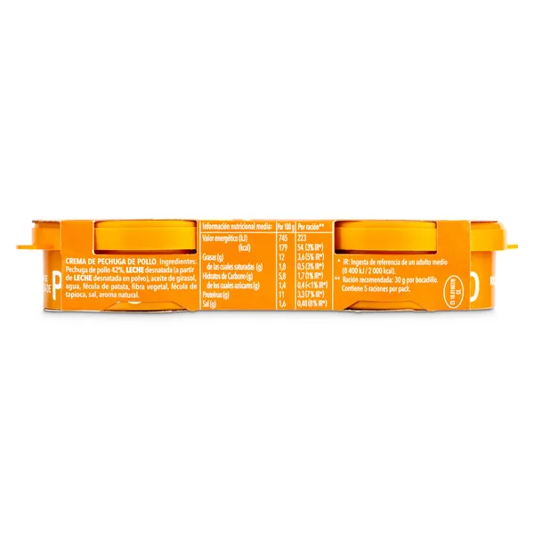 Crema de pollo natural La piara lata 2 x 75 g 2