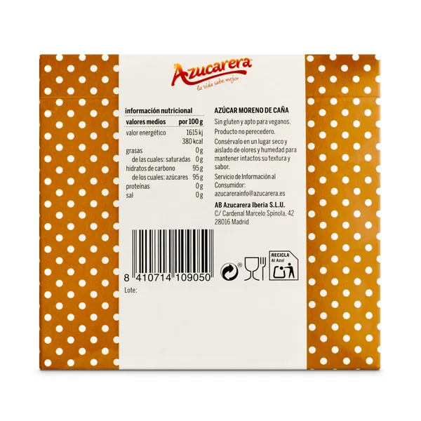 Azúcar moreno de caña en sobres Azucarera 400 g 4