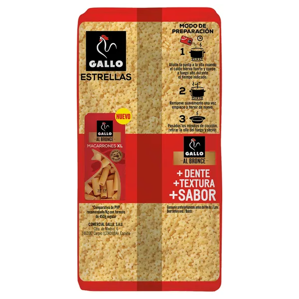 Pasta de estrellas Gallo 450 g 2