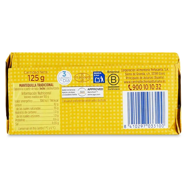 Mantequilla tradicional Asturiana 125 g 4