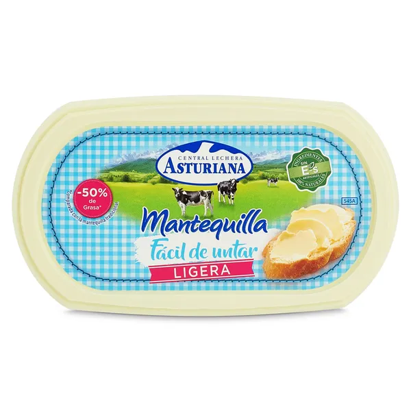 Mantequilla ligera fácil de untar Asturiana 250 g 2