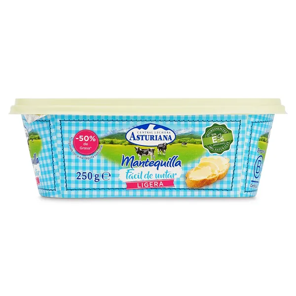 Mantequilla ligera fácil de untar Asturiana 250 g 3