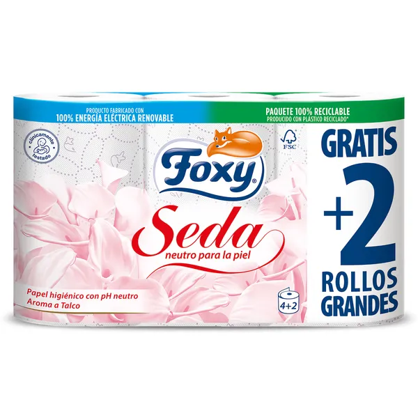 Papel higiénico seda Foxy 6 unidades 2