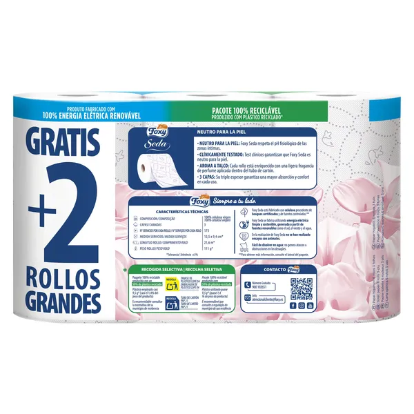 Papel higiénico seda Foxy 6 unidades 3