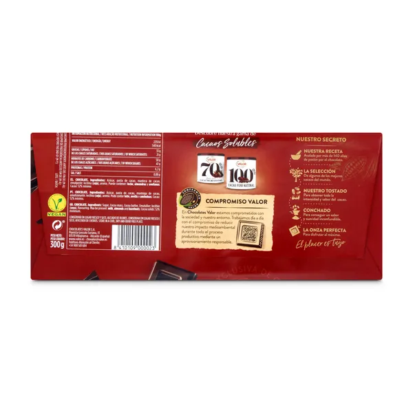 Chocolate puro Valor 300 g 2