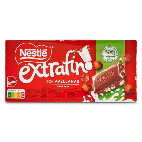 Chocolate con leche y avellanas Nestlé Extrafino 123 g 2