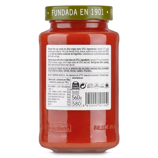 Tomate frito con aceite de oliva Helios 560 g 3