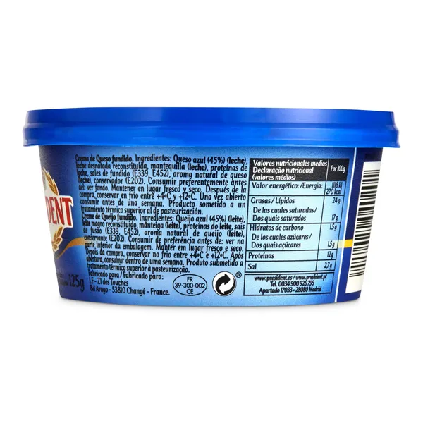 Crema de queso azul President 125 g 4