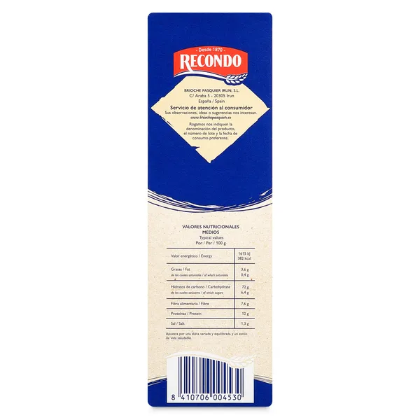 Pan tostado hogaza rústica Recondo caja 240 g 3
