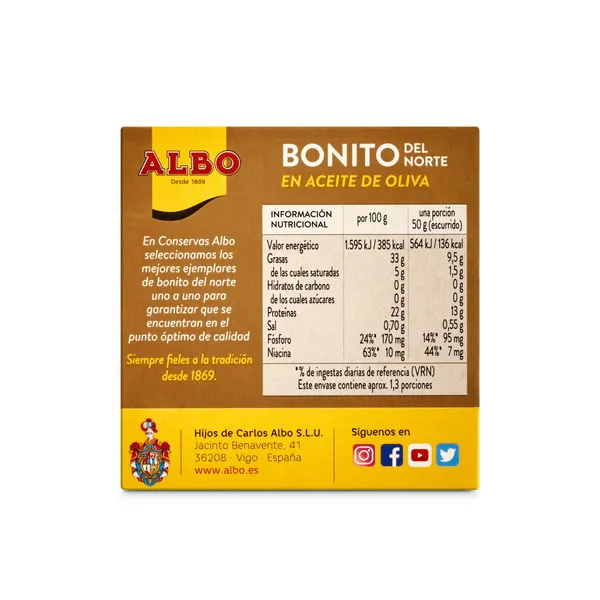 Bonito del norte en aceite de oliva Albo 67 g 4