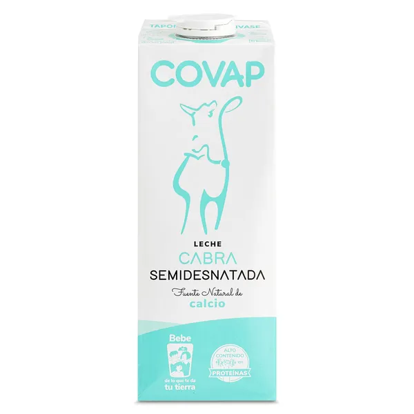 Leche semidesnatada de cabra Covap brik 1 l 2
