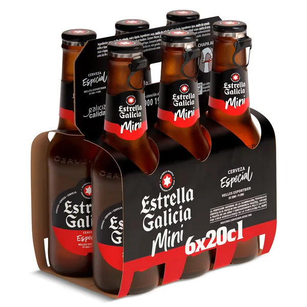 Cerveza Estrella Galicia pack 6 x 20 cl 2