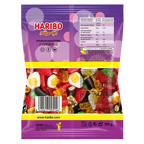Golosinas funky mix Haribo bolsa 150 g 2