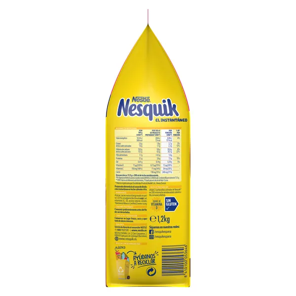 Cacao soluble instantáneo Nesquik 1.2 Kg 3