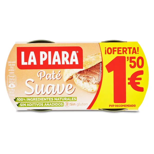 Paté suave La piara 2 x 75 g 2