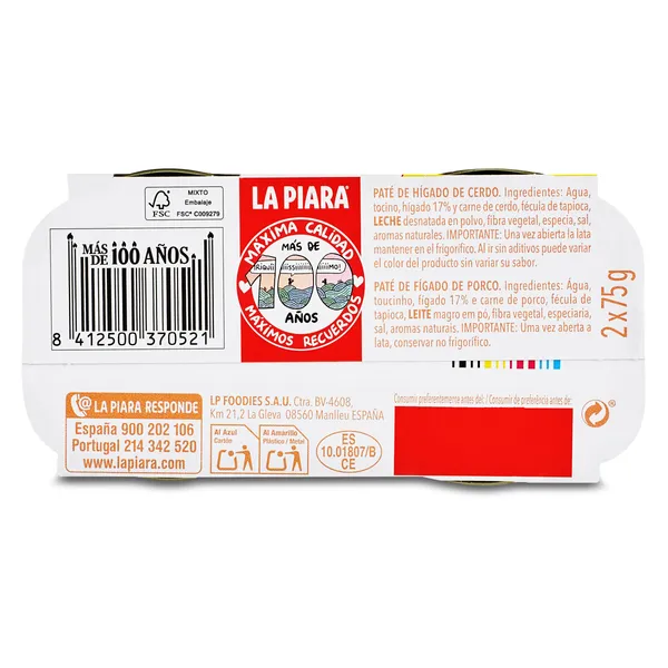 Paté suave La piara 2 x 75 g 4