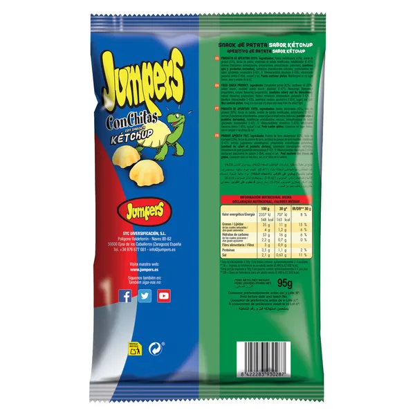 Conchitas sabor ketchup Jumpers 95 g 3