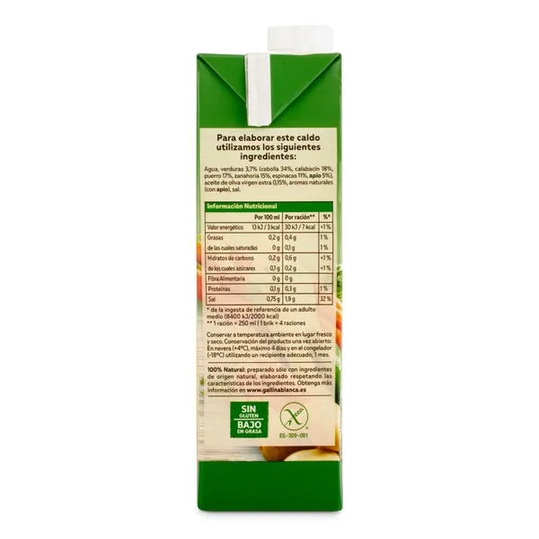 Caldo casero de verduras Gallina Blanca brik 1 L 3