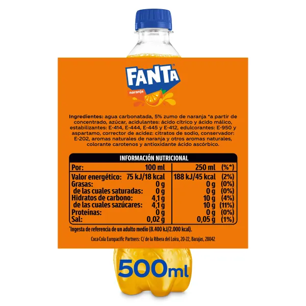 Fanta de naranja 500 ml 3