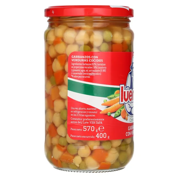 Garbanzos con verduras Luengo 400 g 2