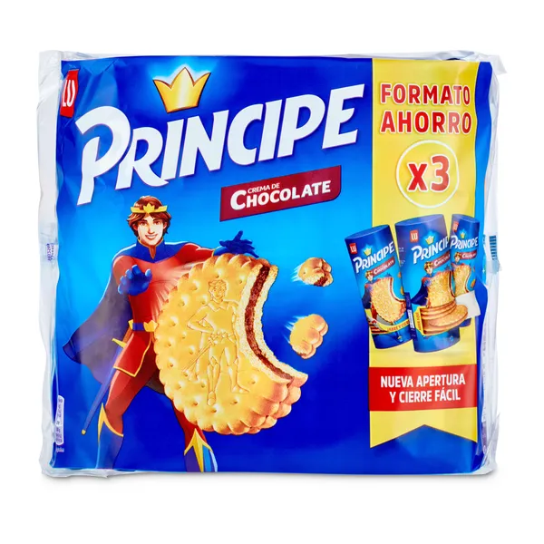 Galleta rellena de crema de chocolate Principe paquete 3 x 300 g 2