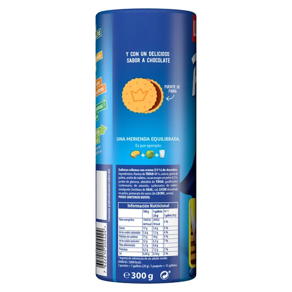 Galleta rellena de crema de chocolate Principe paquete 300 g 3