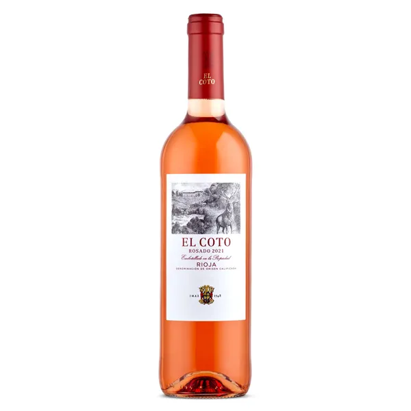 Vino rosado D.O. Rioja El coto botella 75 cl 2