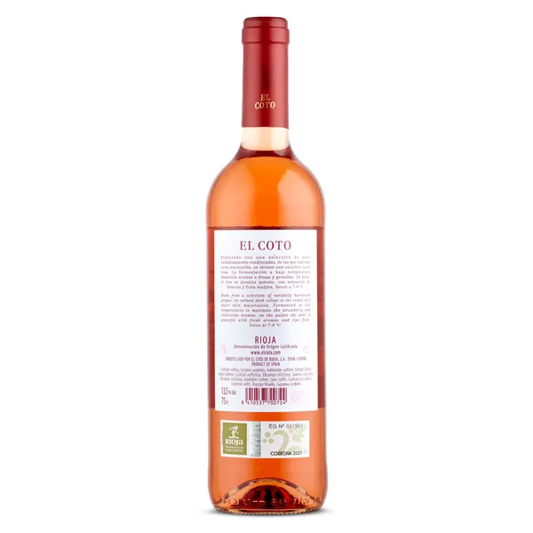 Vino rosado D.O. Rioja El coto botella 75 cl 3