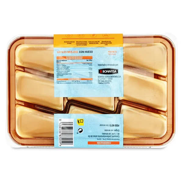 Dátiles medjoul bandeja 180 g 5