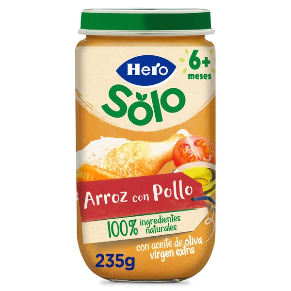 Puré de arroz con pollo Hero 235 g 2