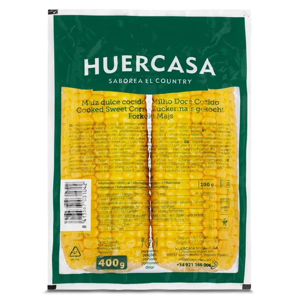 Maíz dulce cocido al vacío bolsa 400 g