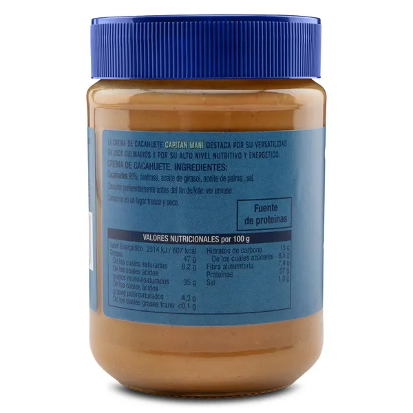 Crema de cacahuete crujiente Capitán Mani 340 g 3