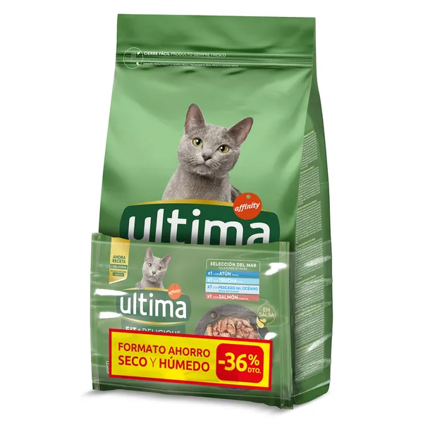 Alimento para gatos esterilizados con salmón Ultima 1.5 Kg 2