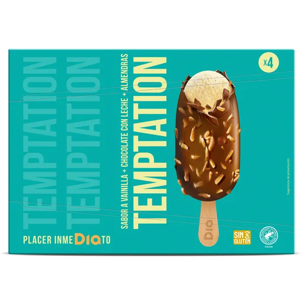 Helado bombón almendrado Dia Temptation 4 x 90 g 3