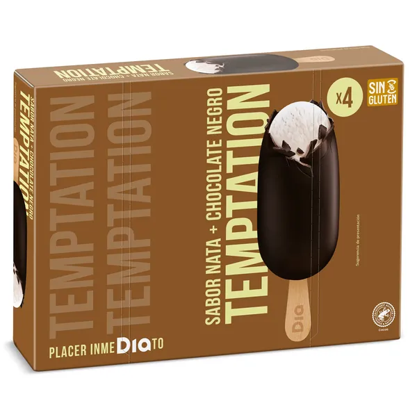 Helado bombón chocolate negro Dia Temptation 4 x 83 g 3