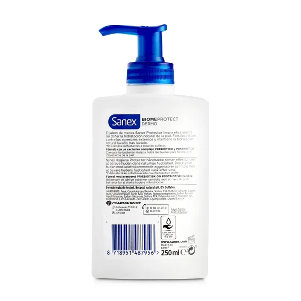 Jabón de manos líquido Sanex Dermo bote 250 ml 2