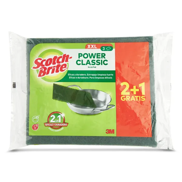 Estropajo gigante classic verde Scotch brite 3 unidades 2