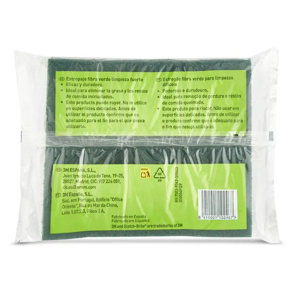 Estropajo gigante classic verde Scotch brite 3 unidades 3