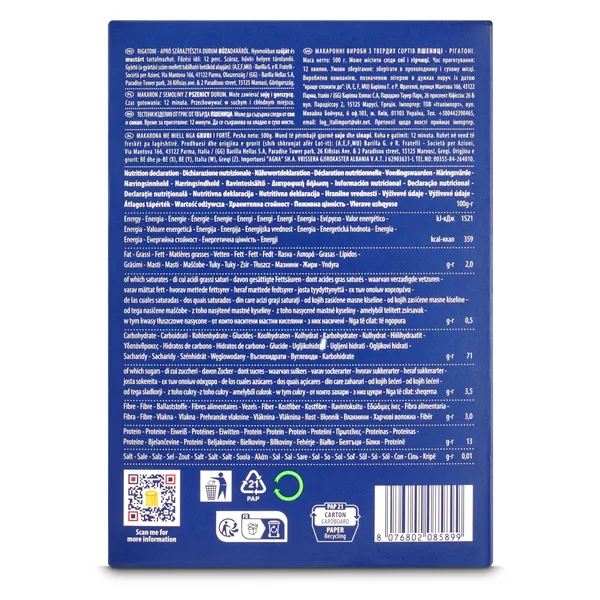 Pasta rigatoni nº 89 Barilla caja 500 g 4