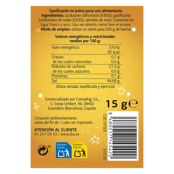 Preparado para hornear en polvo Delimagic de Dia sobre 90 g 3