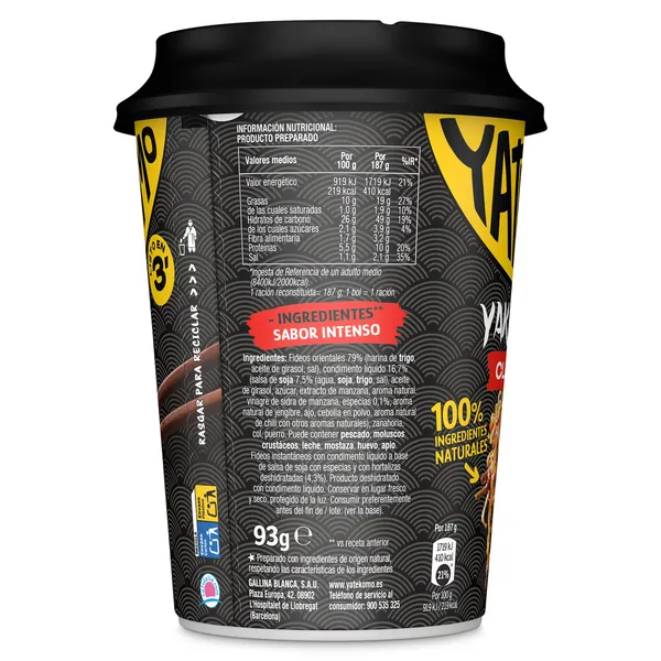 Noodles yakisoba Gallina Blanca Yatekomo 93 g 2