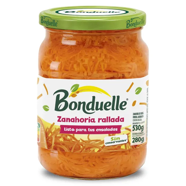 Zanahorias ralladas Bonduelle frasco 580 g