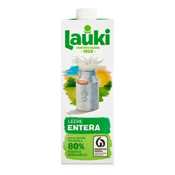 Leche entera Lauki brik 1 l 2