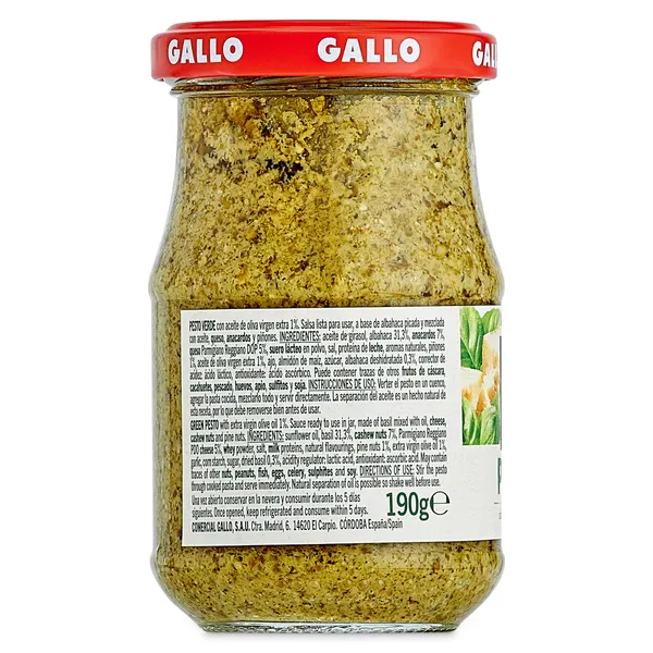 Pesto Gallo frasco 190 g 2