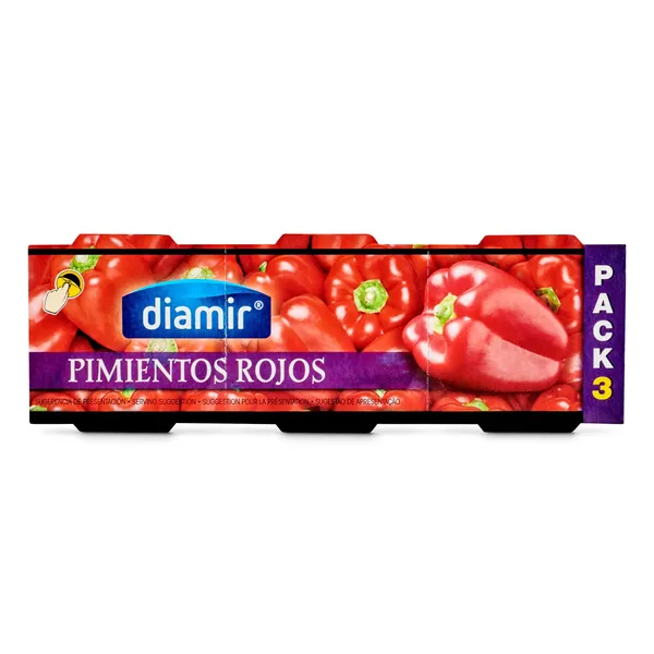 Pimientos rojos Diamir 3 x 60 g 2