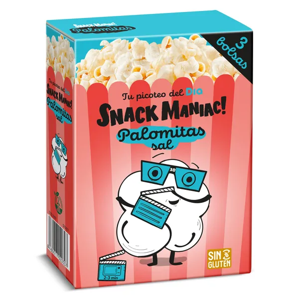 Palomitas con sal para microondas Dia Snack Maniac 270 g 3