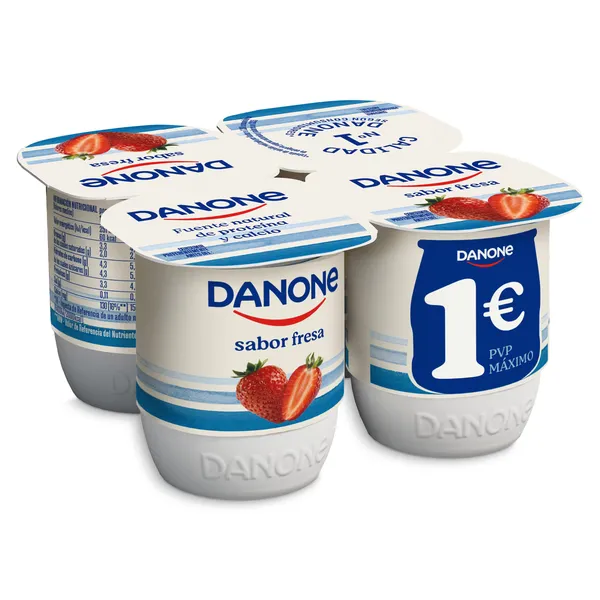 Yogur sabor fresa Danone 4 x 120 g 3