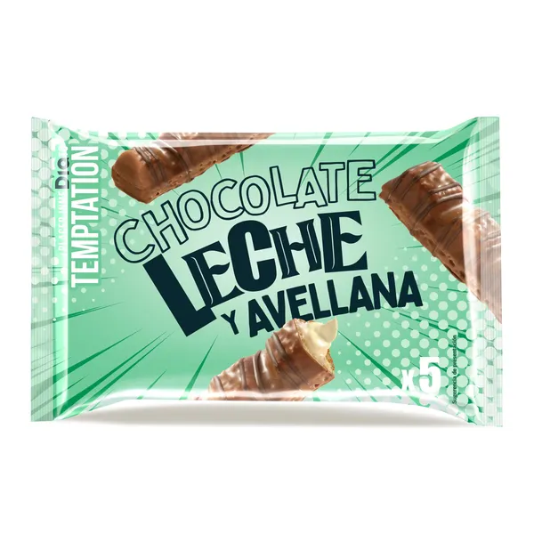 Barritas de chocolate con leche y avellanas Dia Temptation 115 g 2