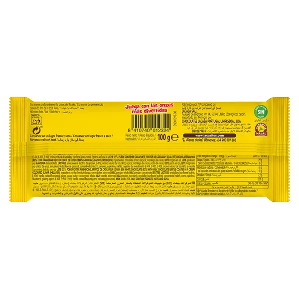 Chocolate blanco con lacasitos Lacasitos 100 g 2