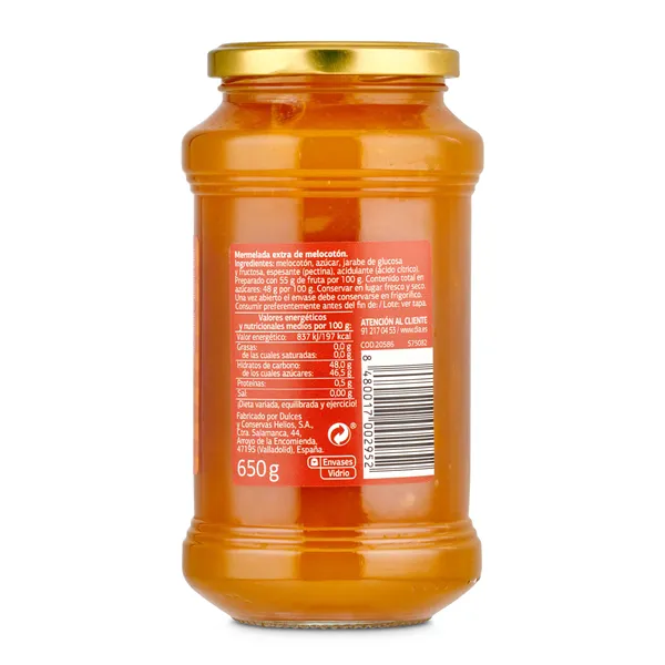 Mermelada de melocotón extra Dia Fruticampo 650 g 3